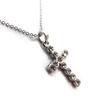 [J6289] - White 'Cross' Crystal Necklace