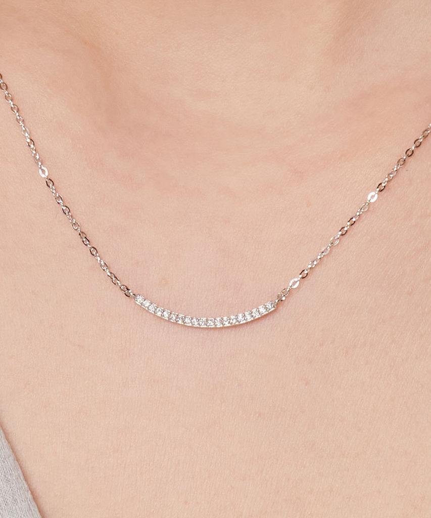 Loveenb [14K Gold] Lab Diamond Swing Stick Necklace