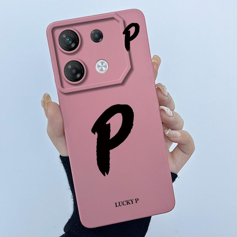 Чехол для телефона Infinix GT 10 Pro X6739 Счастливой начальной буквой Матовый мягкий силиконовый чехол для InfinixGT 10Pro GT10 Pro Чехол