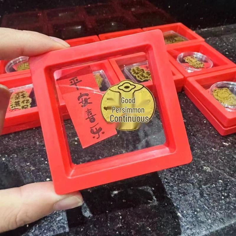 Shuibei Gold 999 Lucky Cat & Wealth God Phone Sticker – Creative Pure Gold Traffic Charm