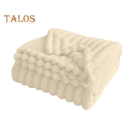 Summer AC Flannel Blanket Thickened Double-sided Plush Striped Texture Solid Color Office Nap Home Bed Sofa Travel Cozy Warm Winter Blanket