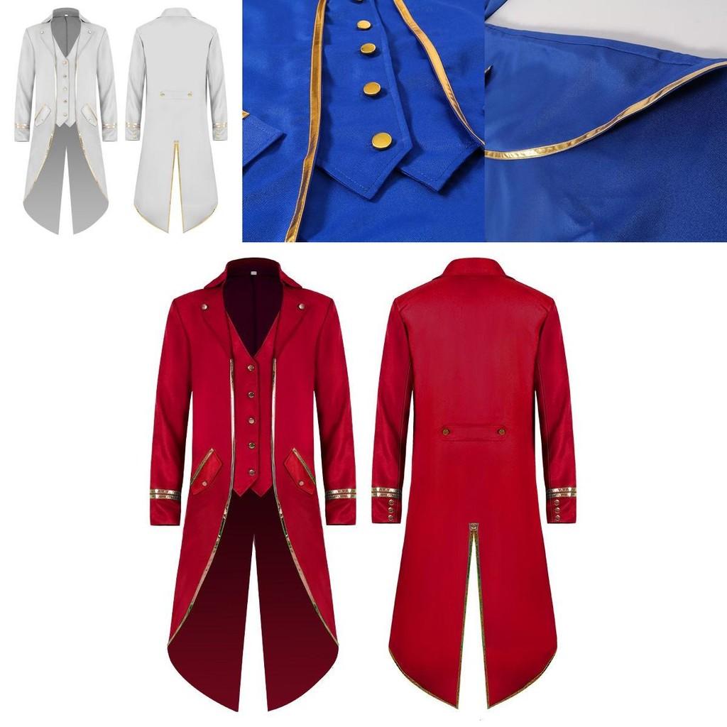 Элегантный стимпанк длинный сюртук смокинг для Хэллоуина