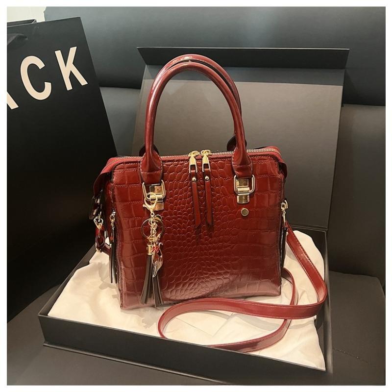 2025 Новая Модная Сумка-тоут с Текстурой Однотонная с Узором Под Камень Большой Вместимости На Одно Плечо Ручная Носимая Через Плечо