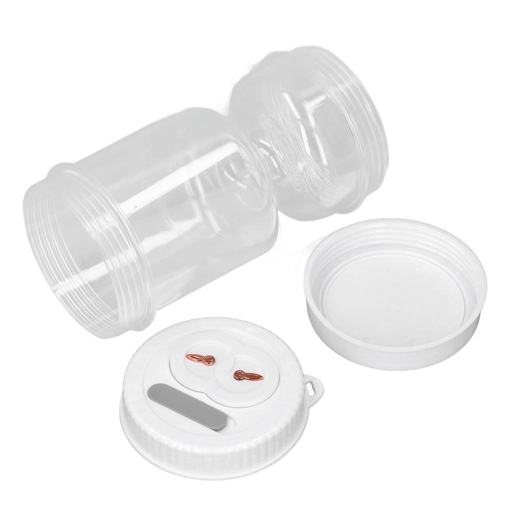 Pickle Jar Wet Dry Separation Transparent Plastic Pickle Separator Container with Filter Exhaust Vent and 2 Forks