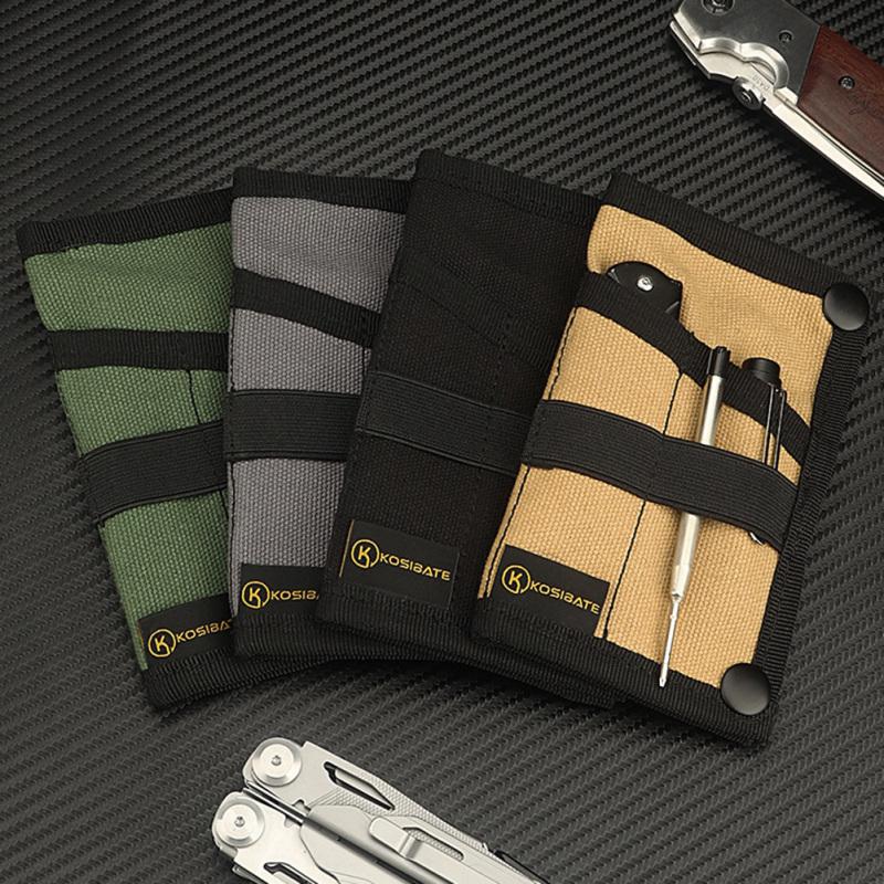 Ourdoor Edc Tool Холст Сумка для хранения Портативная многофункциональная мини-сумка с держателем для карт Нож-ручка