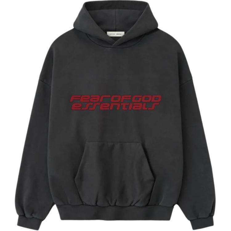 Fear of God Essentials Толстовка с капюшоном в стиле 90-х из плотного флиса 'Железно-серый' Мужская 192HO256562F