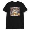 Women Cute Burgercat T Shirt Cartoon Cat Burger Print Short Sleeve O Neck Casual Tops Black Har Daily Wear