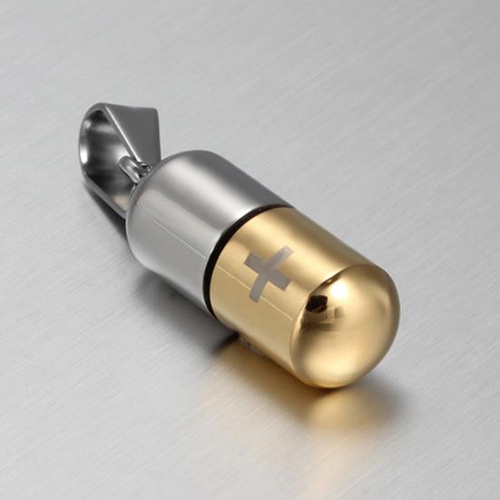 Подвеска для таблеток с крестом и гравировкой, титановая сталь, водонепроницаемый чехол для таблеток, подвеска, подарок