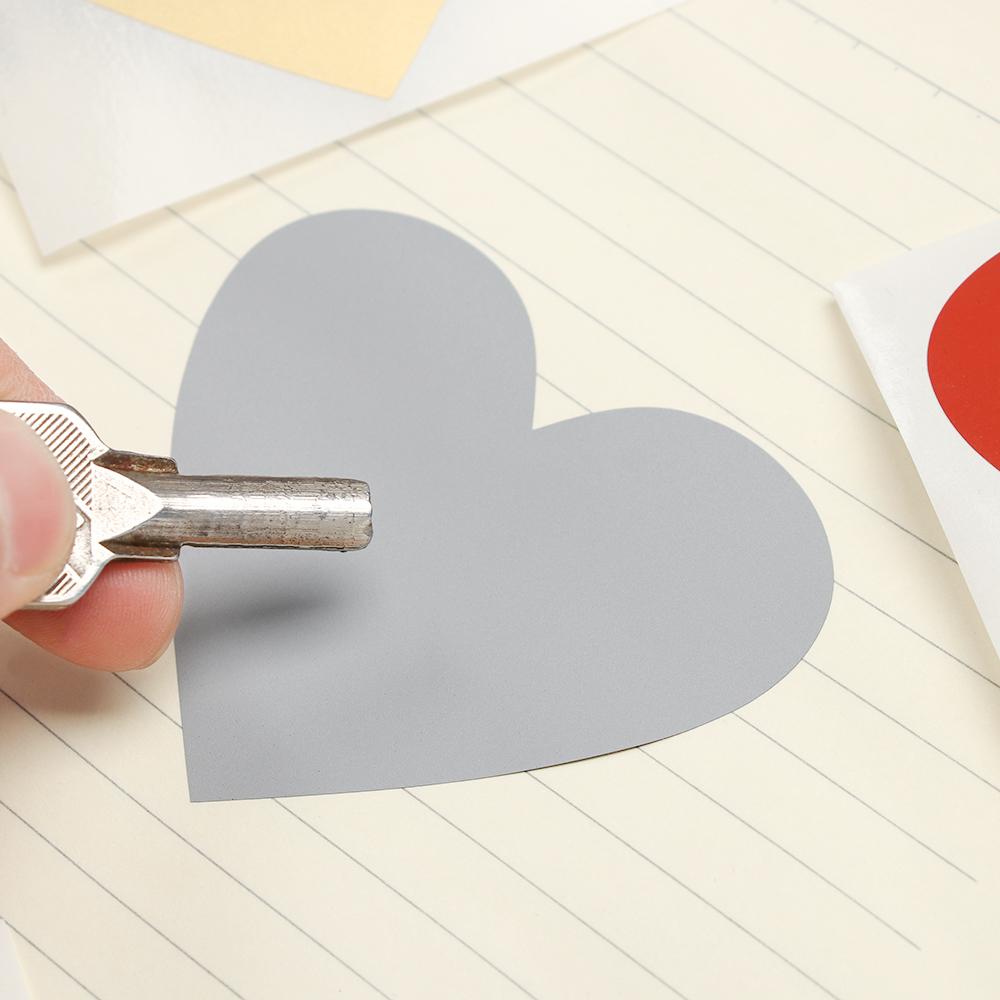 Shape Pentagram Scratch Coating Stickers Self-adhesive Scratch Card Sticker Multifunctional Labels