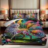 2/3pcs Nine-tailed Fox Fairy Printed Quilt Cover Set HD Digital Printed Quilt Cover Set Contains Quilt Cover and Pillowcase -