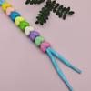 Акриловые бусины с большим отверстием: Дизайн с пентаграммой и сердцем для DIY-аксессуаров в смешанных цветах