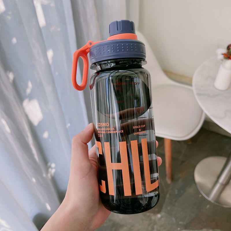 1000ml High-Temp Resistant Sports Water Bottle - Large Capacity, Food-Grade Plastic for Men & Women, Ideal for Outdoor Activities