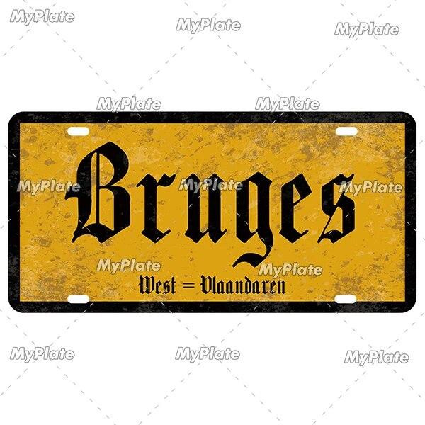 [MyPlate] Vintage Berlin Caen City Road 15x30cm Plate Tin Sign Metal Sign Plaque Home Decoration Shop Bar Pub Poster Metal Wall
