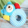 Hand‑Crank Plush Toy Educational Toddler Hand Rattle Puzzle Toy Appeasing Baby Gift(Blue