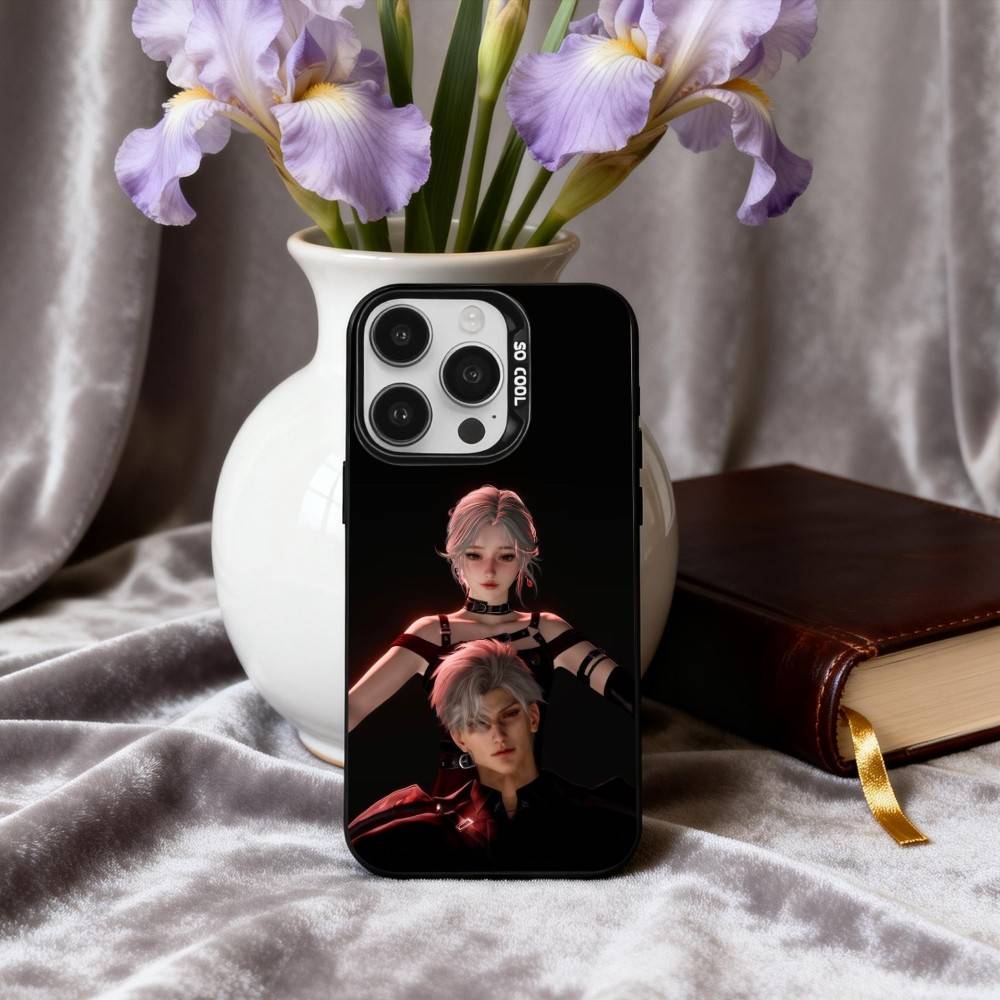 Чехол для телефона S-Sylus Love And D-Deep Space для iPhone 17, 16, 15, 14, 13, 12, 11 Plus, Pro Max Черный Конфетный Посеребренный Чехол