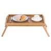 Plateau de lit - ZJCHAO - Bambou - Pliable - 50x30cm