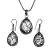 Rutile Golden Set Earring Jewelry 18-20'' Pendant Quartz Sterling