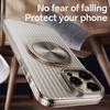 Гофрированный прозрачный матовый магнитный чехол-подставка для iPhone 16 15 Pro Max 14 13 12 11 для беспроводной зарядки Magsafe, ударопрочный тонкий жесткий чехол-бампер из ПК