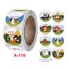 500pcs/roll Cute Cartoon Reward Sticker Teacher Encouragement Student Round Labels Animals Stationery Sticker Toys