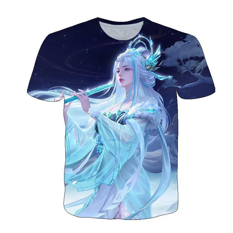 King of Glory T-shirt spring and summer male and female teenagers t-shirt student team clothes campus pain clothes dormitory black
