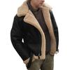 Men's Solid Color Zipper Button Pocket Work Jacket Men's Casual Long Coat