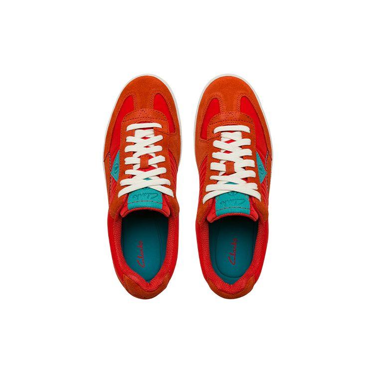 Clarks Серия Арт Замша Коровья Кожа Ткань Ретро Мода Повседневные Кроссовки Мужские кроссовки Гранатово-Красный 261703997
