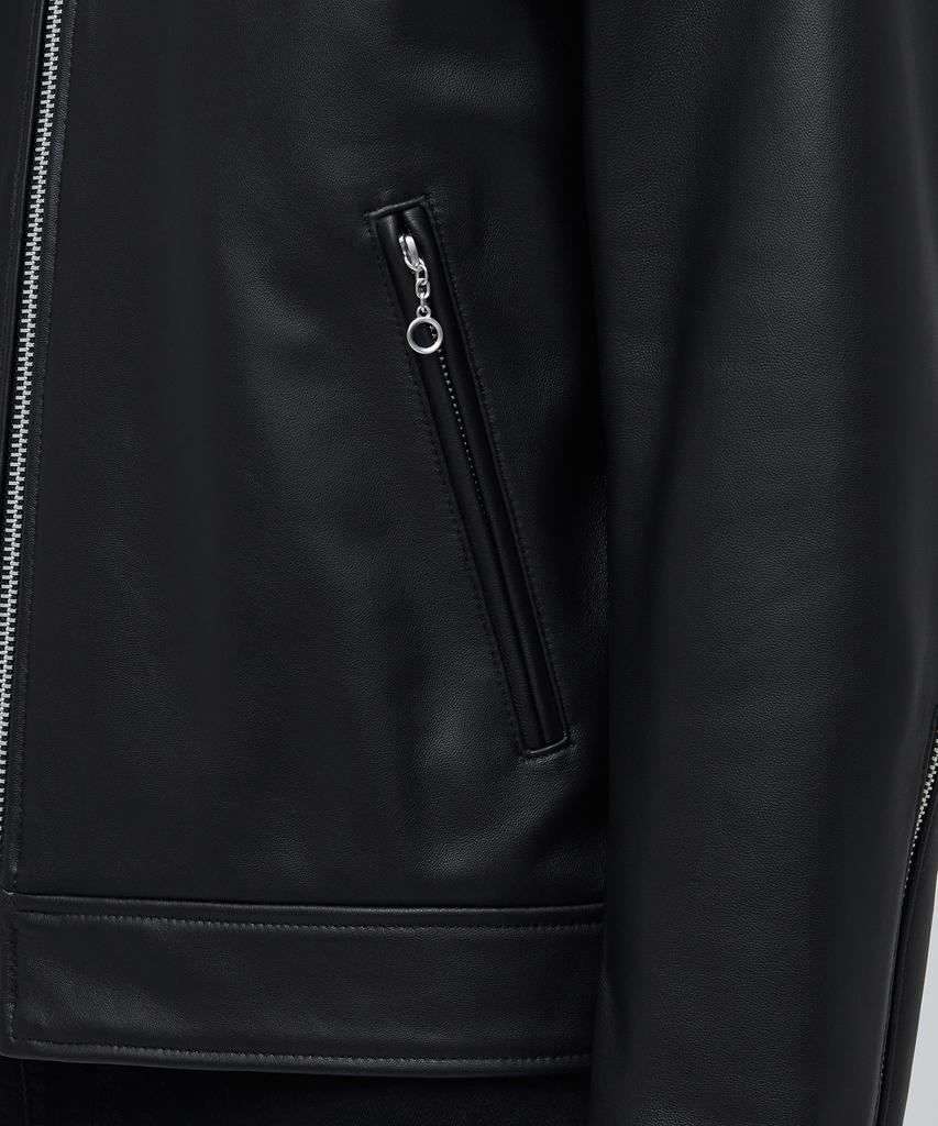 Musinsa Standard Lambskin Single Rider Jacket [Black]