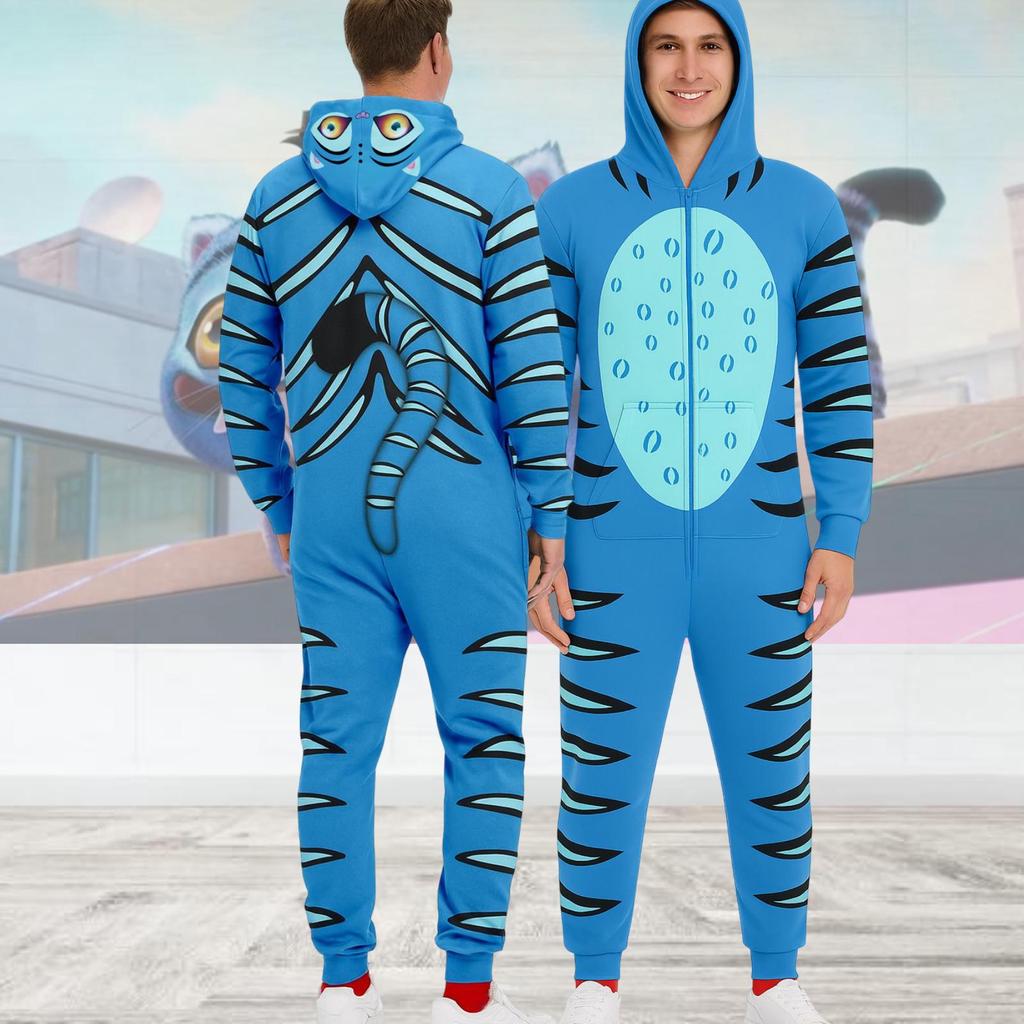 Парные семейные наряды - Семейный парный комбинезон с капюшоном на молнии для отдыха с полосатым принтом