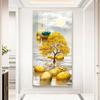 Chinese FengShui Golden Rich Tree Canvas Painting Deer Landscape Lucky Stone Zen Posters Wall Art for Living Room Decor Cuadros