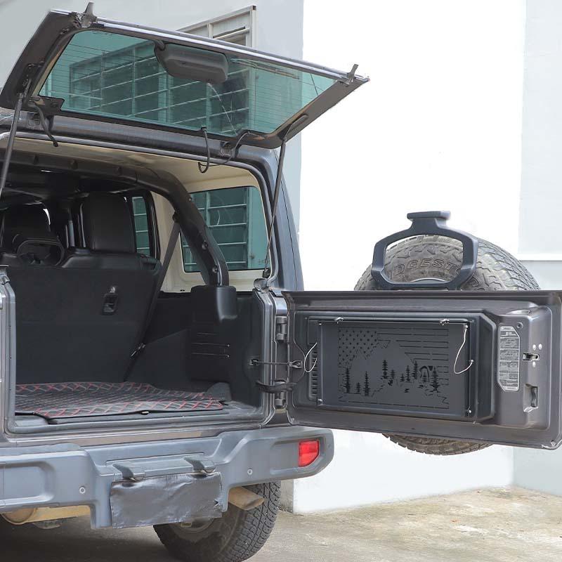 Автомобильная задняя дверь складного стола для хранения, кронштейн, полка для Jeep Wrangler JL 2018-2023, металлические автомобильные аксессуары