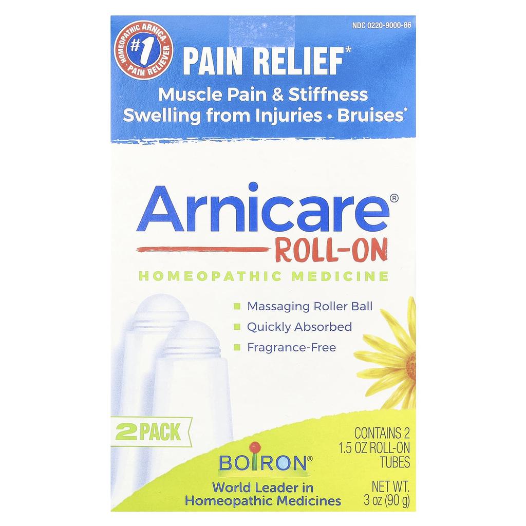 BOIRON Arnicare Roll On, Pain Relief, 2 Tubes, 1.5 Oz Each