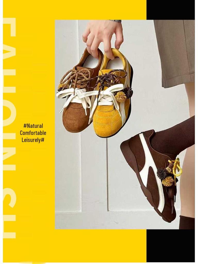 Meilaide Vintage Flip-Up Sporty Casual Shoes with Inner Height Boost for Women - Ins Style