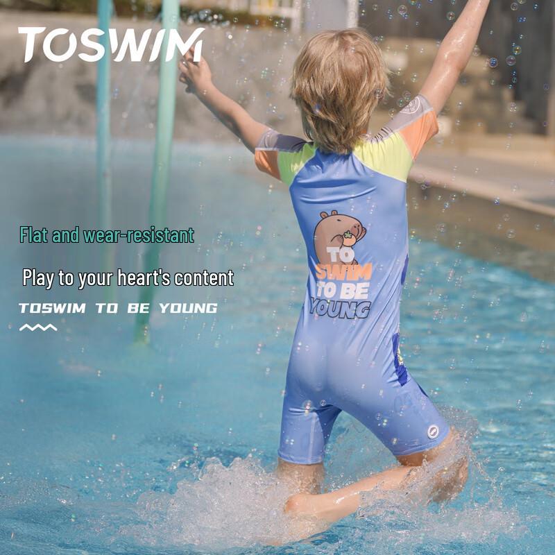 TOSWIM Kids Sunscreen One-Piece Swimsuit