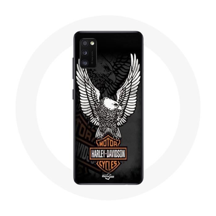Coque - MANIACASE - Samsung Galaxy S20 - Noir - Souple - Aigle logo Harley Davidson