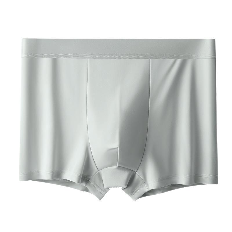 Мужские трусы-боксеры из ледяного шелка: Антибактериальные, Дышащие, Высокоэластичные Летние Шорты для Среднего Возраста