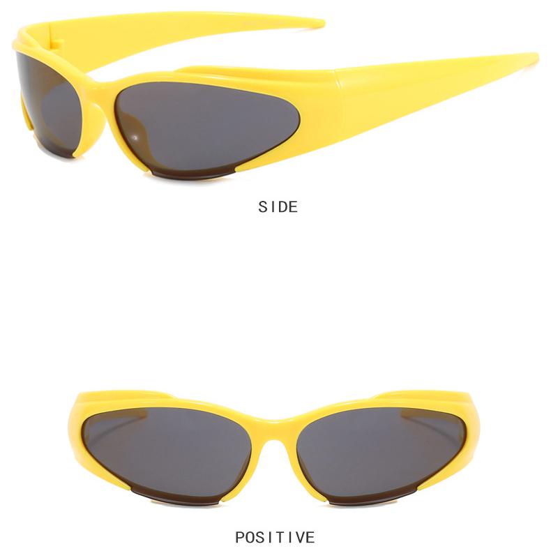 Женские солнцезащитные очки Защита от солнца Защита от ультрафиолета Мода Хип-хоп Панк Y2g Future Sense Солнцезащитные очки «кошачий глаз» Мужские стильные очки для подиумной улицы