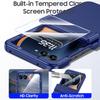 Для Motorola Razr 50/60 с держателем для карт [RFID-блокировка] и защитой шарнира и HD-защитой экрана, Прочный противоударный чехол для телефона - Синий