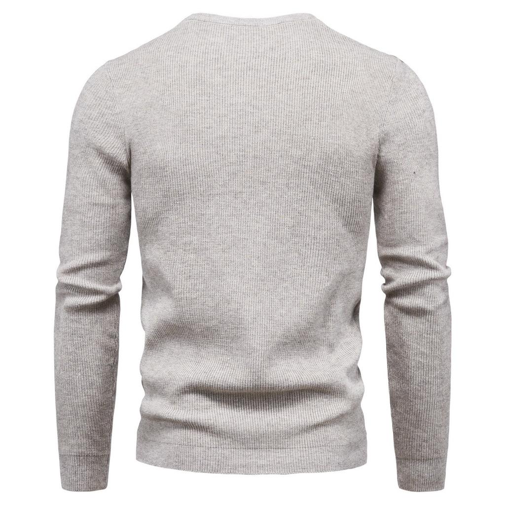 2025 Autumn Men Basic Sweaters Solid Color O-Neck Long Sleeve Knitted Male Pullover Winter Fashion New Warm Sweaters Men