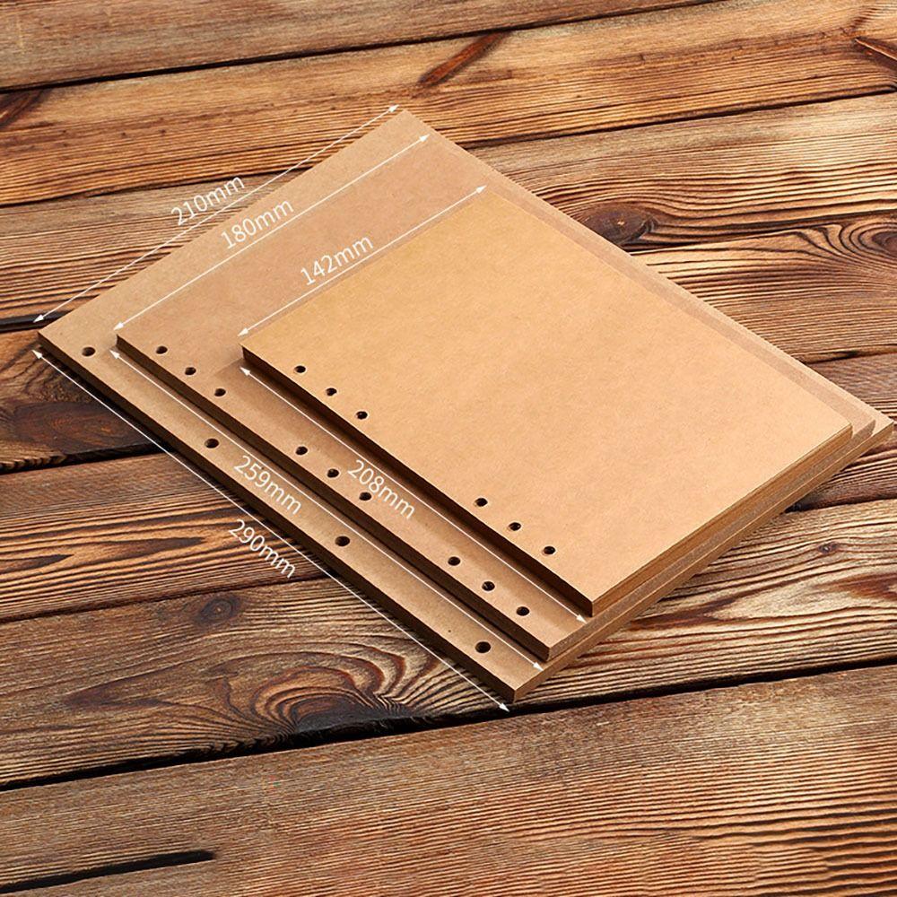 A5 B5 A4 Kraft Paper Binder Cover Kraft Paper Perforated Binder Folder New Binder File Clip