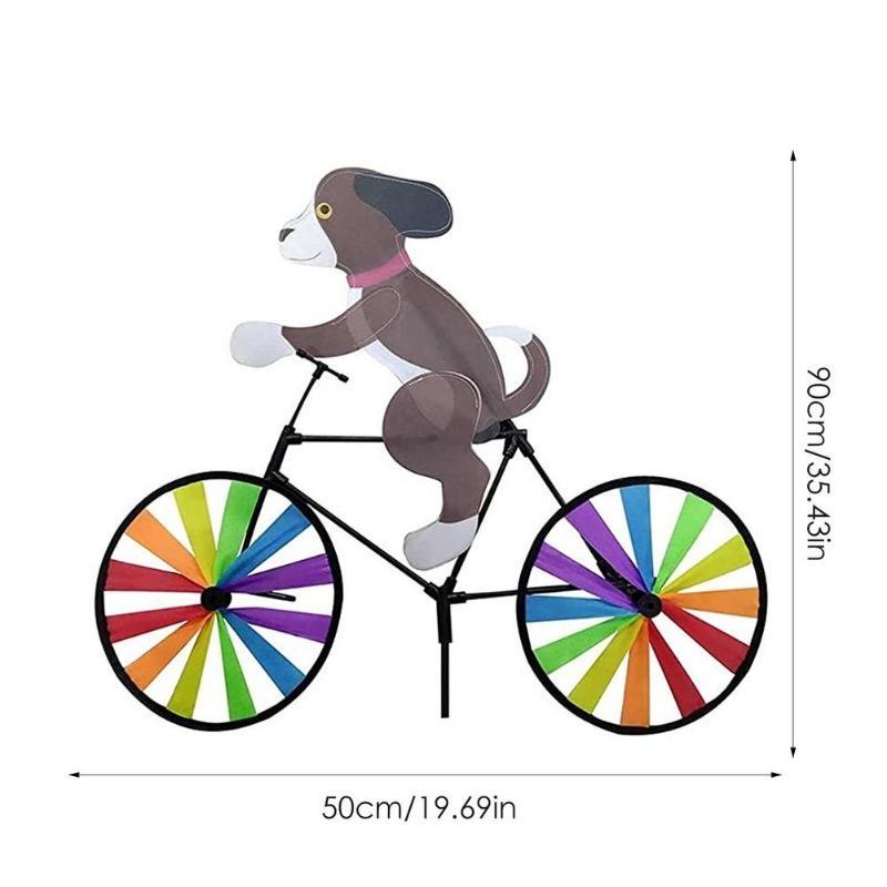 Животное велосипед ветровая вертушка кошка щенок ветряная мельница уличное украшение для сада вертушка домашний двор художественное украшение подарок