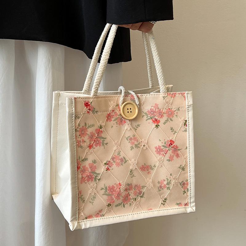 Корейская версия Ins Mini Tote Bag для женщин, новая модная студенческая универсальная сумка на одно плечо для ланч-бокса