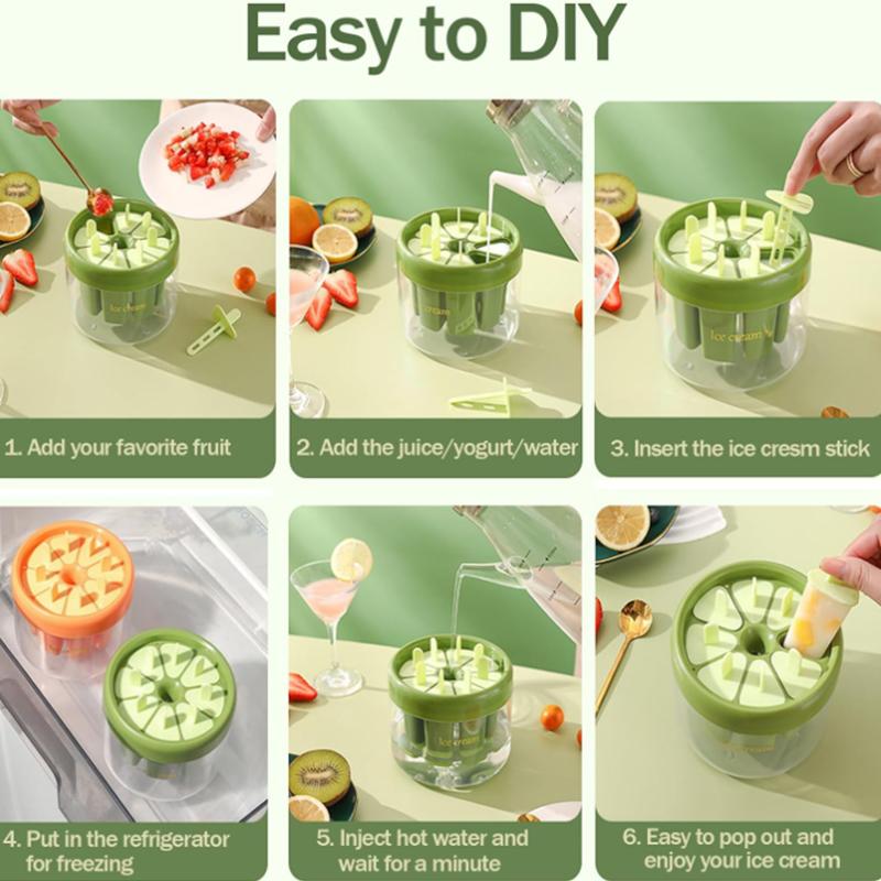 8 сеток для мороженого на палочке, самодельная форма для приготовления мороженого с ручкой для детей и взрослых, многоразовые легкосъемные мороженицы