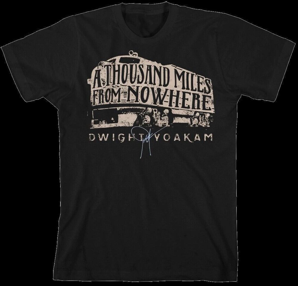 Vintage Dwight Yoakam Thousand Miles Train Cotton Black All Size Shirt Unisex T-Shirt