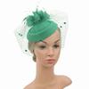 Sinamay Feathers Mesh Fascinator Hat Bride Headdress Party Mesh Hair Band  Dance Show