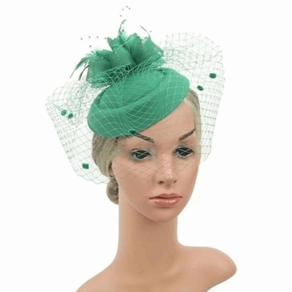 Sinamay Feathers Mesh Fascinator Hat Bride Headdress Party Mesh Hair Band  Dance Show