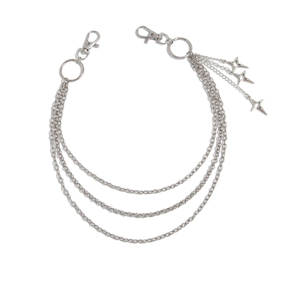 Zinc Zinc Zinc Alloy Cross Jeans Chain Pearl Punk Belt Chain Goth Metal Waist Chain Female