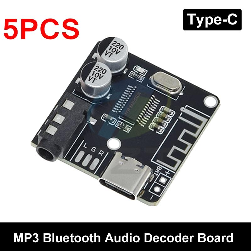 1/5 шт. TZT DIY Плата Bluetooth-аудиоприемника Bluetooth 5.0 MP3 Плата автомобильного аудио Стереомузыкальный модуль 3,7-5 В