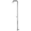 Garden Shower with Gray Base Plate 230 cm Stainless Steel