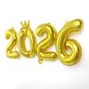 Фольгированные шары в виде цифр 2026 для украшения новогодней вечеринки, реквизит для фото, подарки