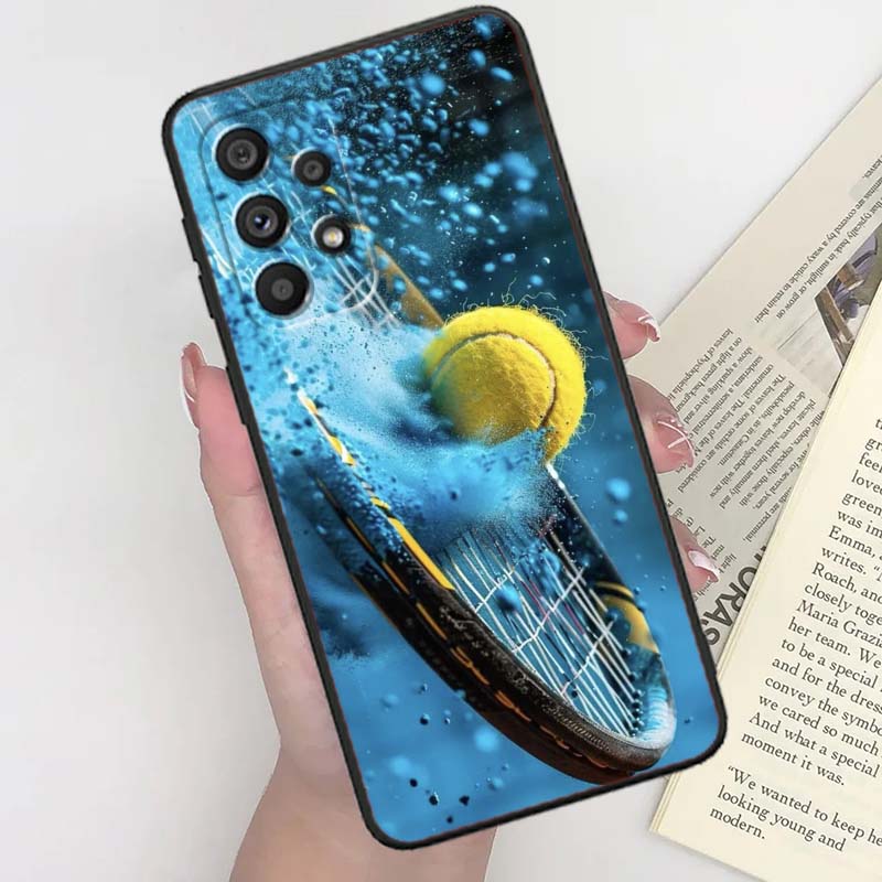 Спортивный стиль Чехол для Samsung A41 A35 A34 A33 A32 A25 A24 A23 A21s A06 A05 A04 A03 Note 10 20 Ultra 5G Черный